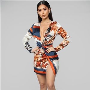 Fashion Nova Satin Mini Dress